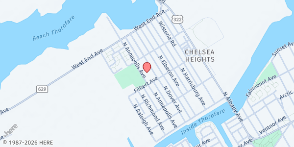 Map showing CHELSEA HEIGHTS SCHOOL at 4101 Filbert Avenue, Atlantic City, NJ