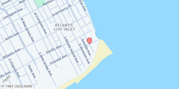 Map showing Grace Assembly of God at 201 NEW HAMPSHIRE AVENUE, ATLANTIC CITY, NJ
