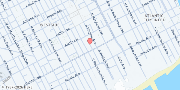 Map showing South Jersey Alliance at 19 Gordons Lane, Atlantic City, NJ