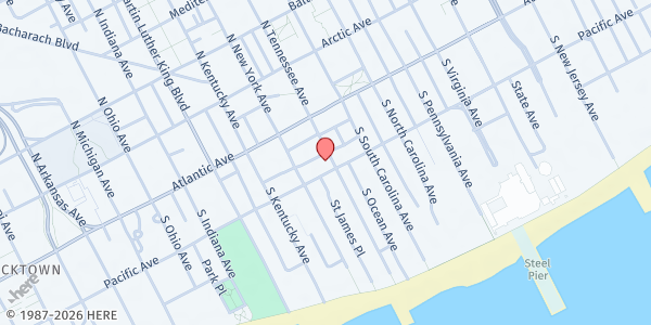 Map showing St Nicholas of Tolentine at 1419 Pacific Avenue, Atlantic City, NJ