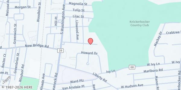 Map showing Bergenfield Senior Activity Center at 293 Murray Hill Terrace, Bergenfield, NJ
