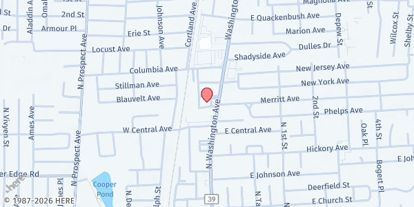 Map showing Borough of Bergenfield Food Distribution Center at 198 North Washington Avenue, Bergenfield, NJ