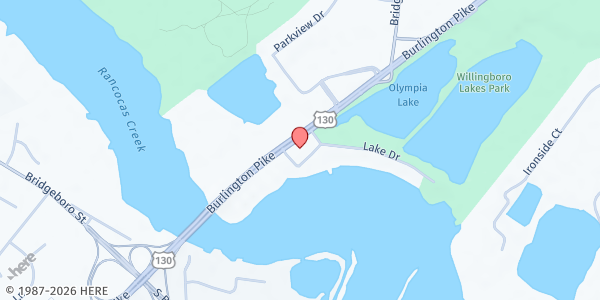 Map showing Ladies In Transit Holistic Community Development Corporation at 4134 U.S. 130, Beverly, NJ