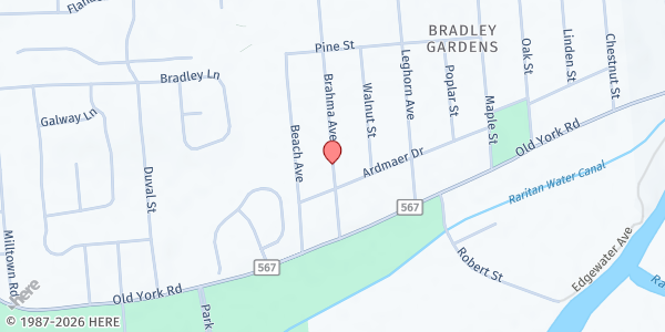 Map showing Somerset Home for Temporarily Displaced Children at 48 Brahma Avenue, Bradley Gardens, NJ