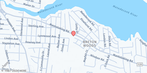 Map showing Catholic Charities Diocese of Trenton - Brick at 725 Mantoloking Road, Brick Township, NJ