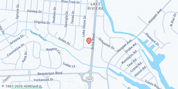 Map showing New Beginnings Church Destiny Food Pantry at 236 Brick Boulevard, Brick Township, NJ