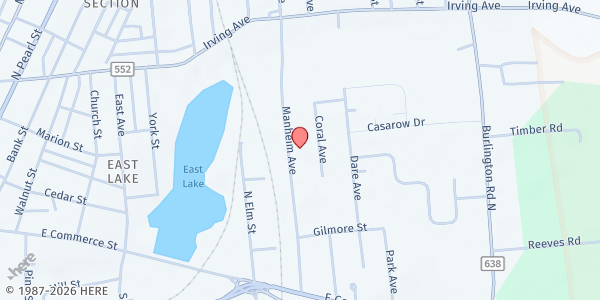 Map showing Gateway Food Pantry at 65 Manheim Ave, Bridgeton, NJ