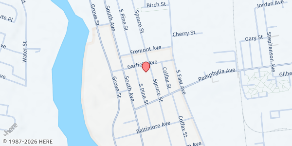 Map showing Iglesia De Dios Paz Y Gozo at 288 Spruce Street, Bridgeton, NJ