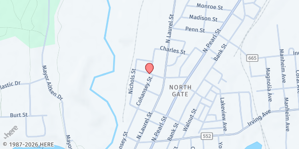 Map showing Pope Francis Food Pantry at 64 North St, Bridgeton, NJ