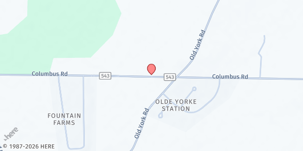 Map showing Fountain of Life Center at 2035 Columbus Road, Burlington, NJ