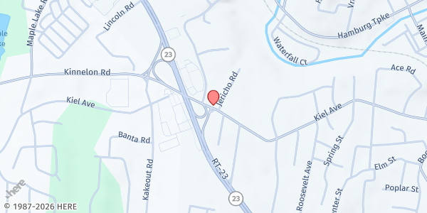 Map showing Butler Church of the Nazarene at 188-190 Kiel Ave., Butler, NJ