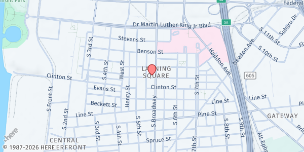 Map showing KIPP Cooper Norcross Academy at 525 Clinton St., Camden, NJ