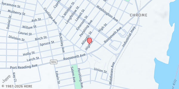 Map showing St Josephs Food Pantry at 55 High St, Carteret, NJ