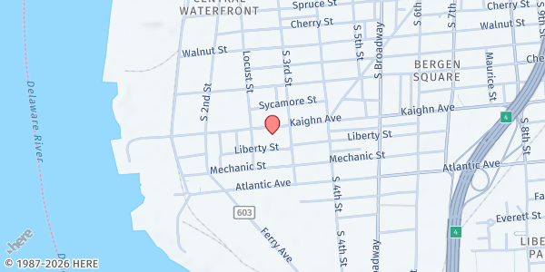 Map showing Neighborhood Center, Inc. at 278 Kaighn Avenue, Central Waterfront, NJ