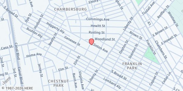 Map showing Homefront Freestore - Chambersburg at 1000 Division Street, Chambersburg, NJ