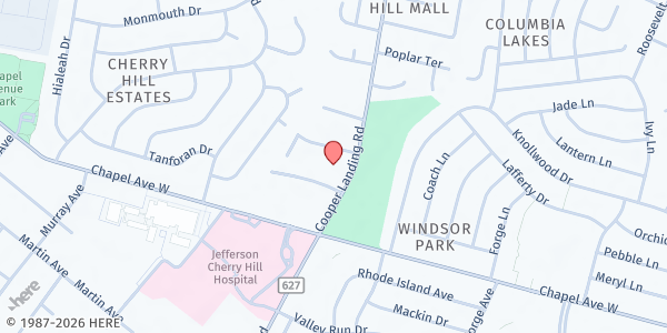 Map showing Seventh-day Adventist Church of Cherry Hill at 700 Cooper Landing Road, Cherry Hill, NJ
