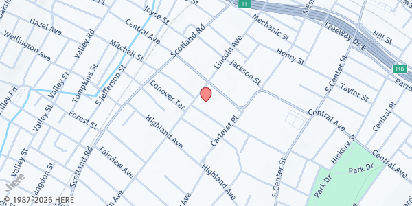 Map showing ORANGE PREPARATORY ACADEMY OF INQUIRY AND INNOVATION SCHOOL at 400 Central Avenue, City of Orange, NJ