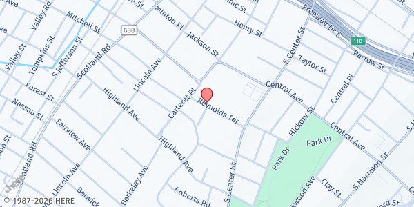 Map showing The Seventh Day Adventist Church of The Oranges at 308 Reynolds Terrace, City of Orange, NJ