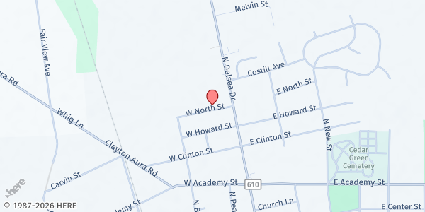 Map showing St. Michael the Archangel - Clayton Location at 49 West North Street, Clayton, NJ