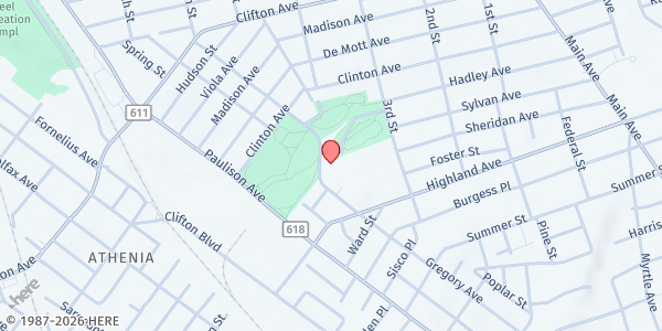 Map showing Cumac MFP - Center for Family Resources of Clifton at 712 Gregory Avenue, Clifton, NJ