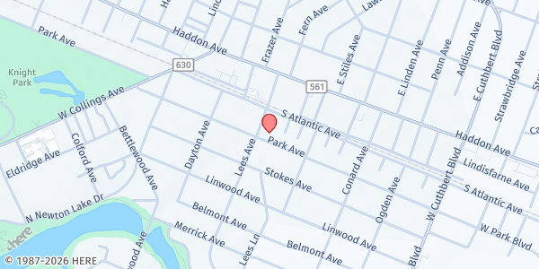 Map showing St. Teresa of Calcutta Parish — St. Vincent de Paul Food Pantry at 809 Park Avenue, Collingswood, NJ