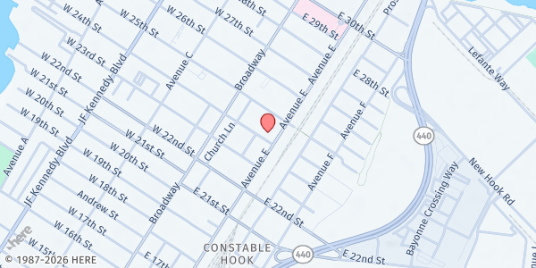 Map showing Nicholas Oresko School #14 at 33 East 24th Street, Constable Hook, NJ