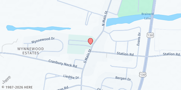 Map showing First Presbyterian Church - Skeets Pantry at 22 South Main St, Cranbury, NJ