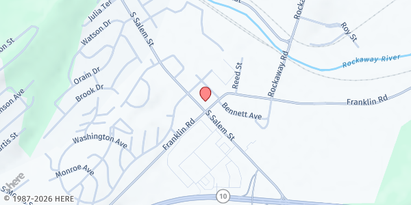 Map showing Nourish NJ - Victory Gardens at 347 South Salem Street, Dover, NJ