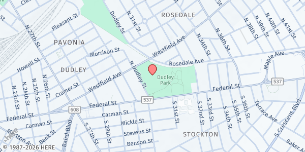 Map showing Wholesome Riches @ Catto School at 3100 Westfield Avenue, Dudley, NJ
