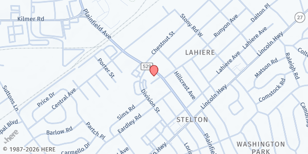Map showing Feeding Hands Inc @ Stelton Baptist Church at 334 Plainfield Avenue, Edison, NJ