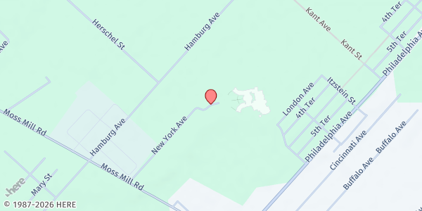 Map showing Cedar Creek High School at 1701 New York Avenue, Egg Harbor City, NJ