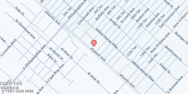 Map showing Codi-Food Pantry at 901 Atlantic Ave., Egg Harbor City, NJ