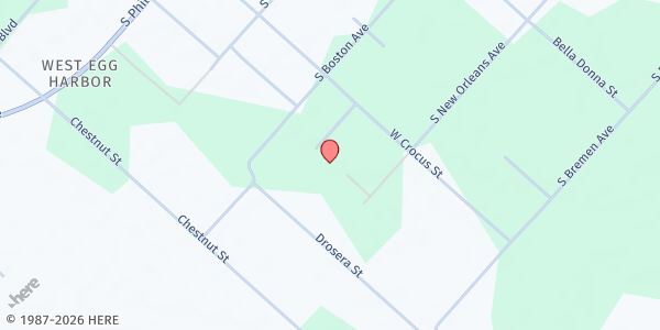 Map showing St. James B.d. (a Heart) at 1406 DAHLIA AVE., Egg Harbor City, NJ