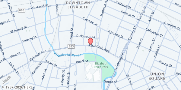 Map showing Christ Fellowship of Elizabeth at 1121 Elizabeth Ave., Elizabeth, NJ