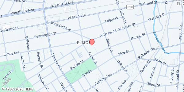 Map showing Iglesia San Jose at 38 West End Place, Elizabeth, NJ