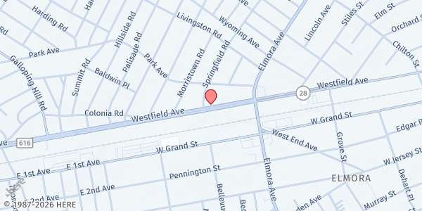 Map showing Jewish Family Service at 655 Westfield Avenue, Elizabeth, NJ