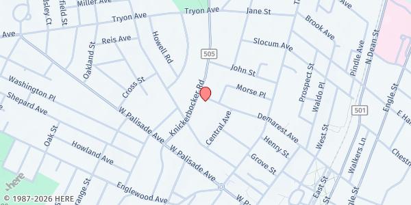 Map showing Center for Food Action Eaglewood at 192 West Demarest Avenue, Englewood, NJ