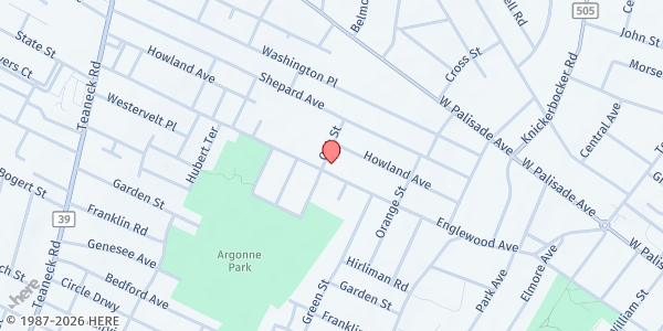 Map showing Disabled Combat Veteran Youth Program Center at 351 Englewood Avenue, Englewood, NJ