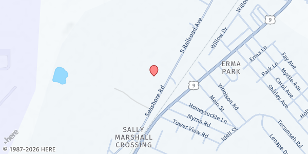 Map showing Seashore Community Church at 446 SEASHORE ROAD, ERMA, NJ