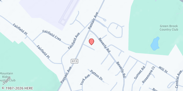 Map showing Embrace Relief - Fairfield at 18 Passaic Ave, Unit 1, Fairfield, NJ
