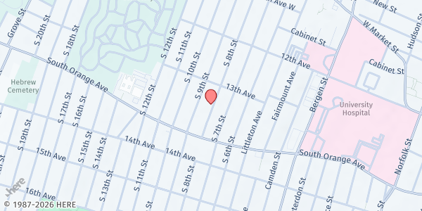 Map showing Franciscan Charities at 242 South 8th Street, Fairmount, NJ