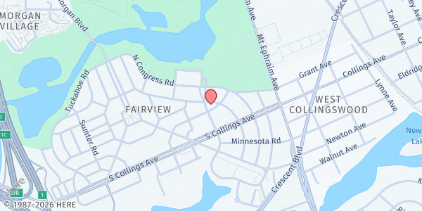 Map showing Victory Through Christ Outreach at 1463 North Chesapeake Road, Fairview, NJ