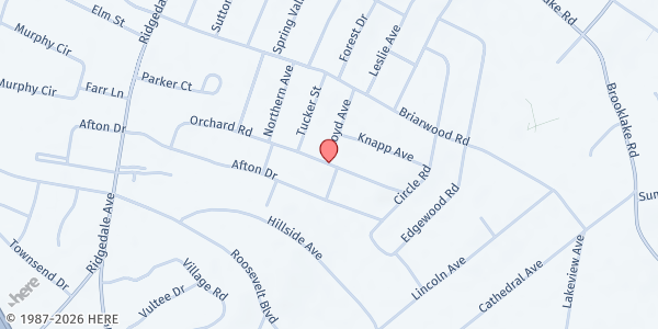 Map showing Holy Family Church Food Pantry at Lloyd Avenue, Florham Park, NJ