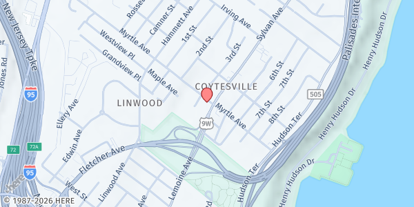 Map showing Holy Trinity Food Pantry Plus at 2367 Lemoine Ave, Fort Lee, NJ