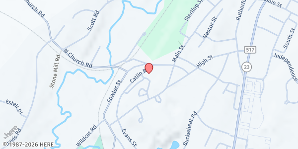Map showing Catholic Family Community Services Food Pantry at 48 Wyker Road, Franklin, NJ