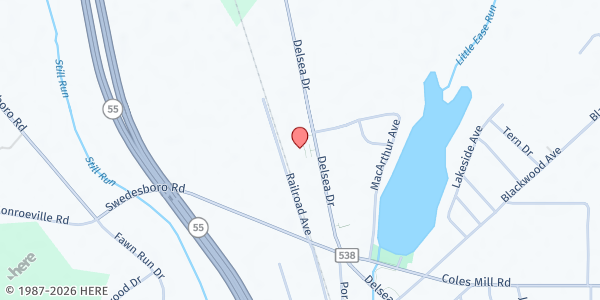 Map showing St. Michael the Archangel - Franklinville Distribution at 2677 Delsea Dr., Franklinville, NJ