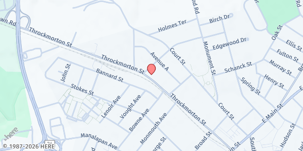 Map showing Macedonia Freehold Church Pantry at 163 Throckmorton Street, Freehold, NJ