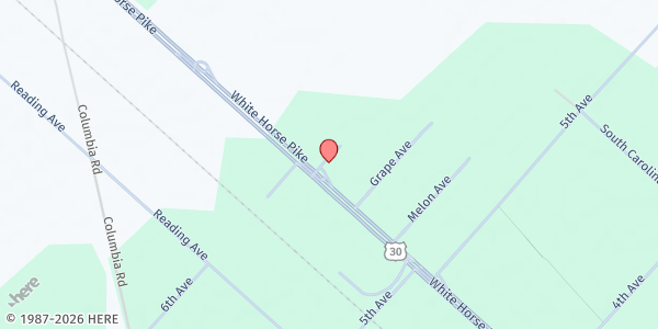 Map showing Beacon Church Hope Chest at 420 South 6th Avenue, GALLOWAY, NJ