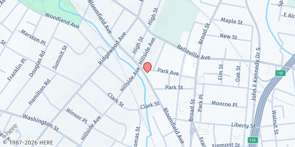 Map showing Christ Episcopal Church at 74 Park Ave, Glen Ridge, NJ
