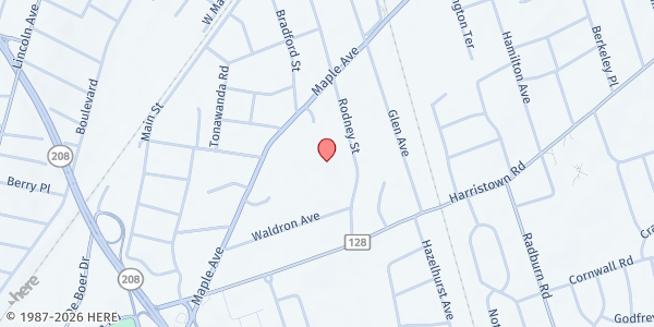 Map showing St Catharine's Food Pantry at 905 Maple Avenue, Glen Rock, NJ